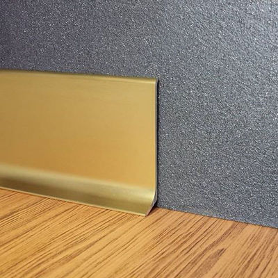 Self Adhesive Aluminum Skirting Profile 60mm Curved Metal Coved Skirting Board