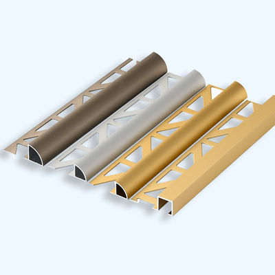 Brush Gold 10mm Chrome Round Edge Tile Trim Decoration