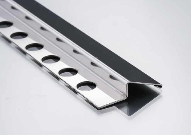 Inside Corner Stainless Steel Metal Bullnose Border Edge Trim 2.5m