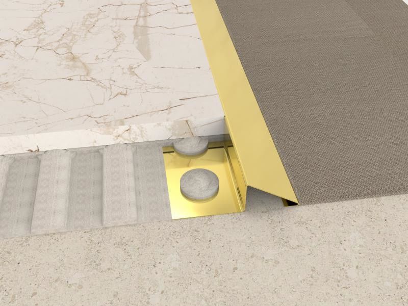 Decorative Gold Brushed 304 Stainless Steel Transition Strip Wall Tile Profile Trim