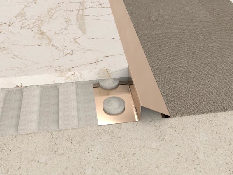 Decorative Gold Brushed 304 Stainless Steel Transition Strip Wall Tile Profile Trim