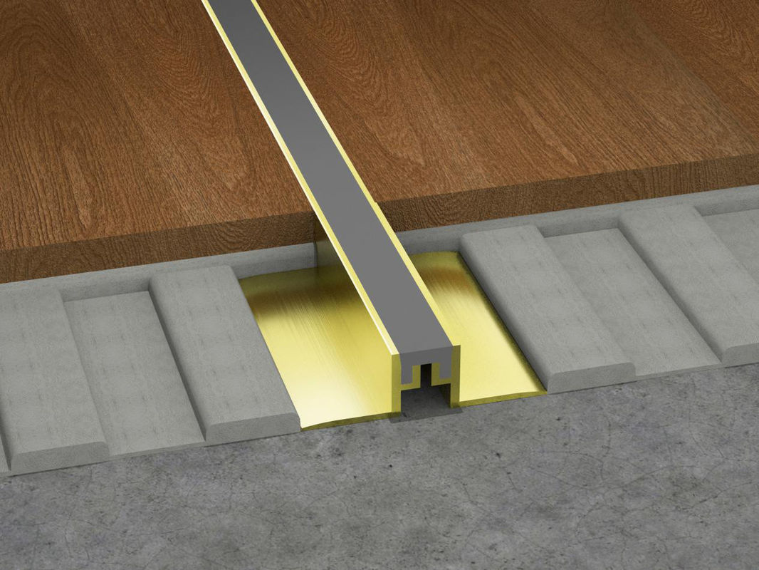 2.5cm Aluminium Movement Joint Home Decorative Metal Edge Flooring Profile