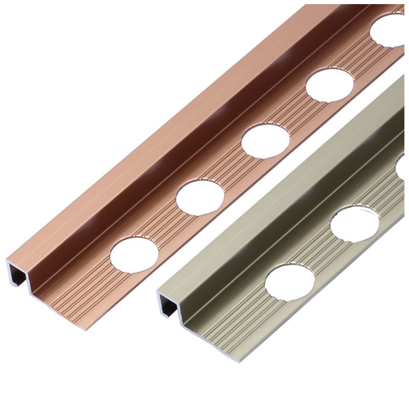 Anodized Aluminum Transition Strip Square Edge Tile Trim Floor Tiles Aluminium Thin Foil Aluminum Edge Trim