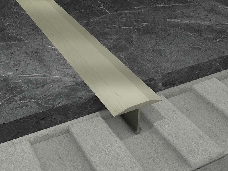 T Shaped Stainless Steel Tile Trim 6mm Border Finishing Strip
