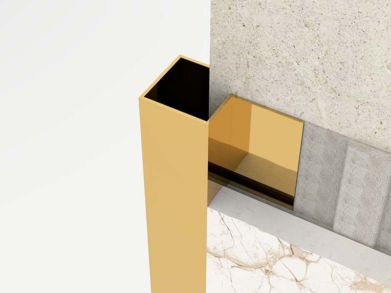 Bright Gold Stainless Steel Outside Corner Trim 2.5m