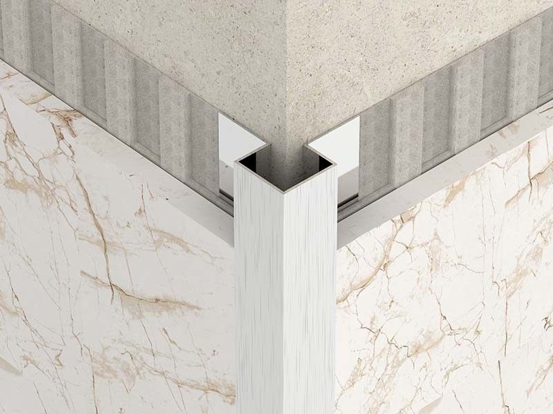 Stainless Steel Brushed Steel Tile Trim 10mm Corner Edge Trim Finishing Closing Strip