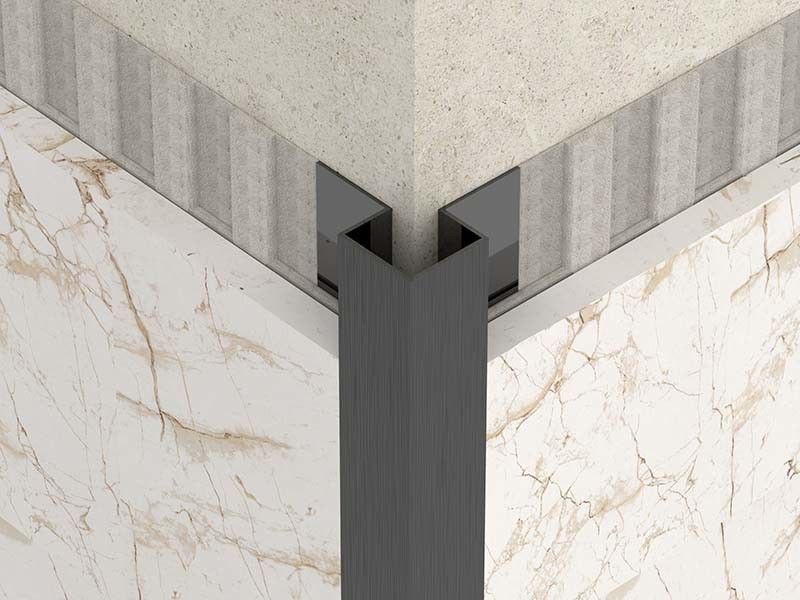 Stainless Steel Brushed Steel Tile Trim 10mm Corner Edge Trim Finishing Closing Strip