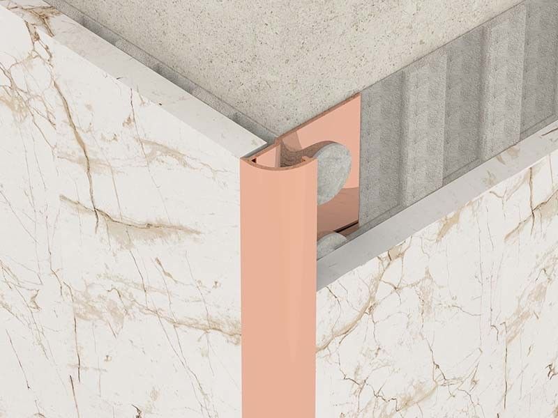 Bright Metal 0.6mm Stainless Steel Quarter Round Trim For Round Angle