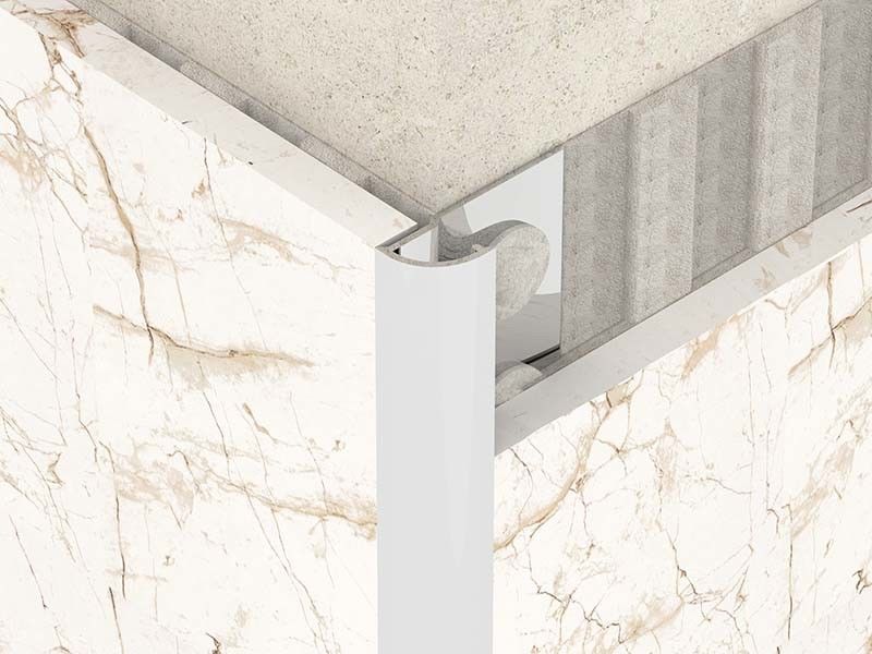 Bright Metal 0.6mm Stainless Steel Quarter Round Trim For Round Angle