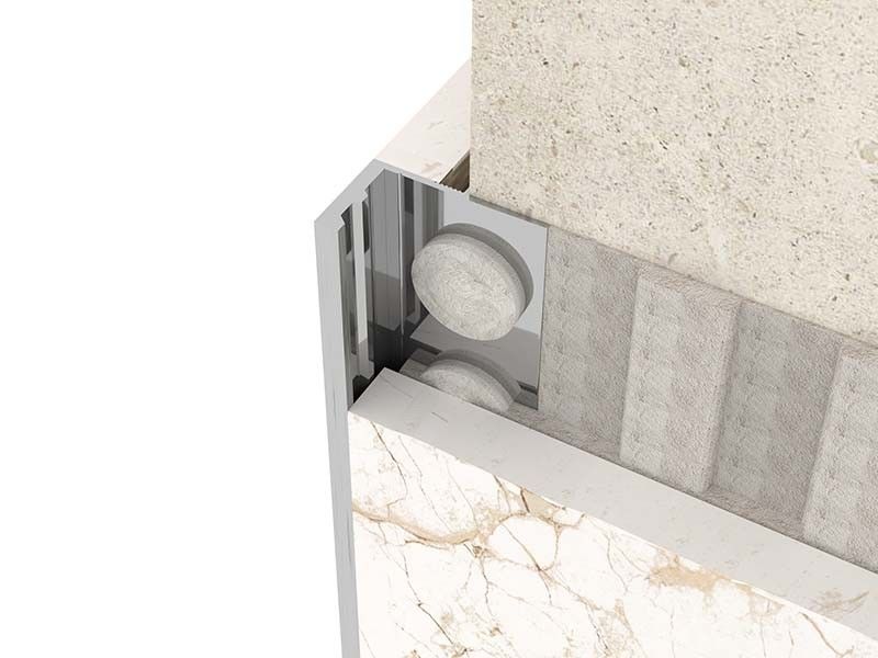 Brushed Metal Stainless Steel Tile Trim SS304 Square Closing Strip Tile Edge Trim