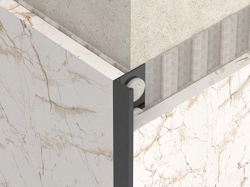 1.8m Brushed Stainless Steel Angle Trim Metal Bullnose Border Edge Trim