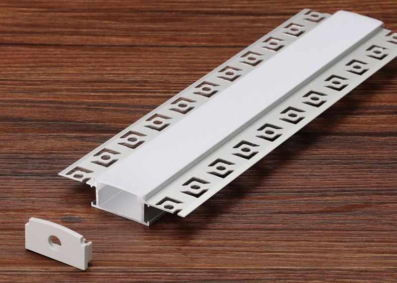 Led Strips Lighting Recessed LED Aluminium Profile  With Spring Clip