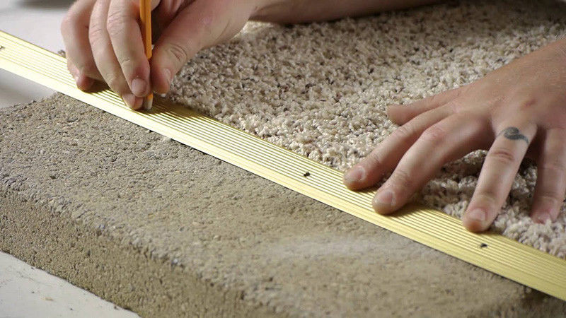 Electropsis Aluminum Carpet Trim, How To Install Carpet Trim On Tile Floor