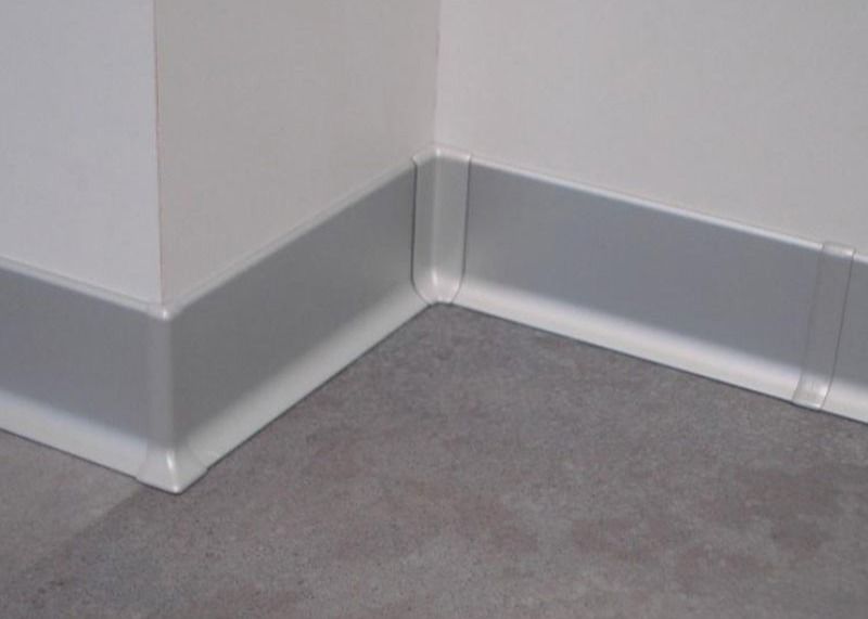 Wall Base Protection Aluminium Skirting Profile Anodized