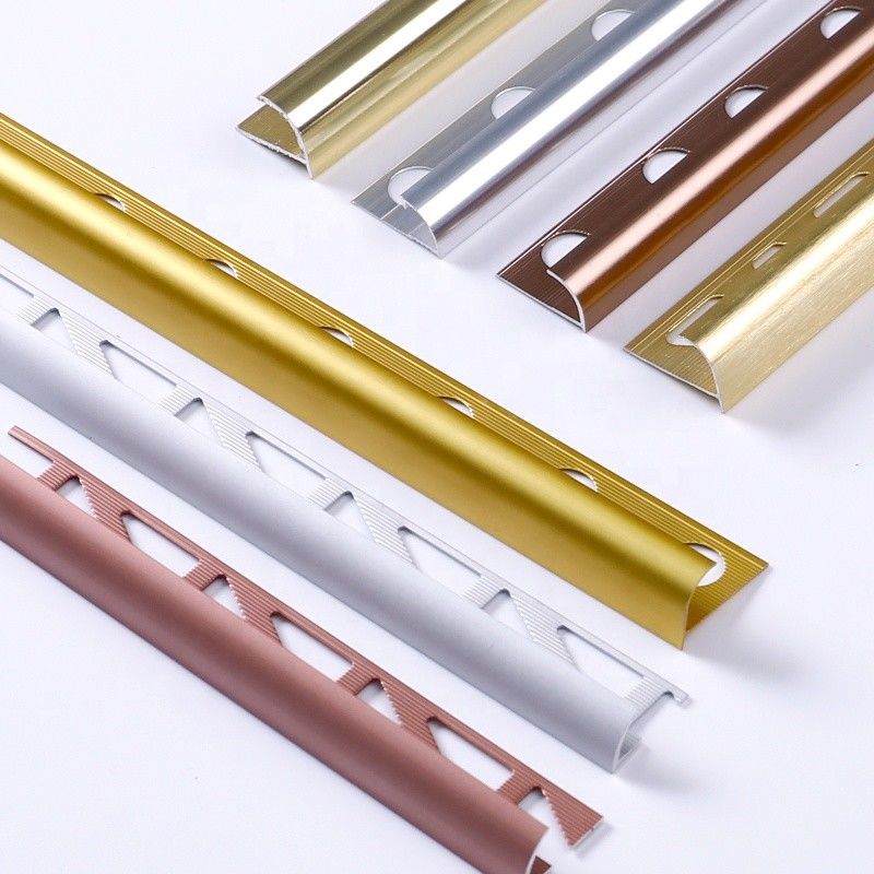 SGS 10mm Anodized Metal Edge Trim For Ceramic Tile 1.8m