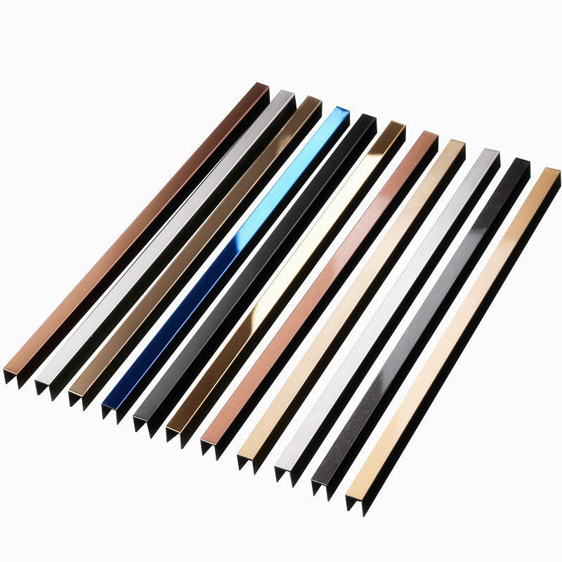 Rose Golden Stainless Steel L Shape Tile Trim Decorative Metal Wall Tile Trim